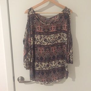 Charlotte Russe M patterned blouse